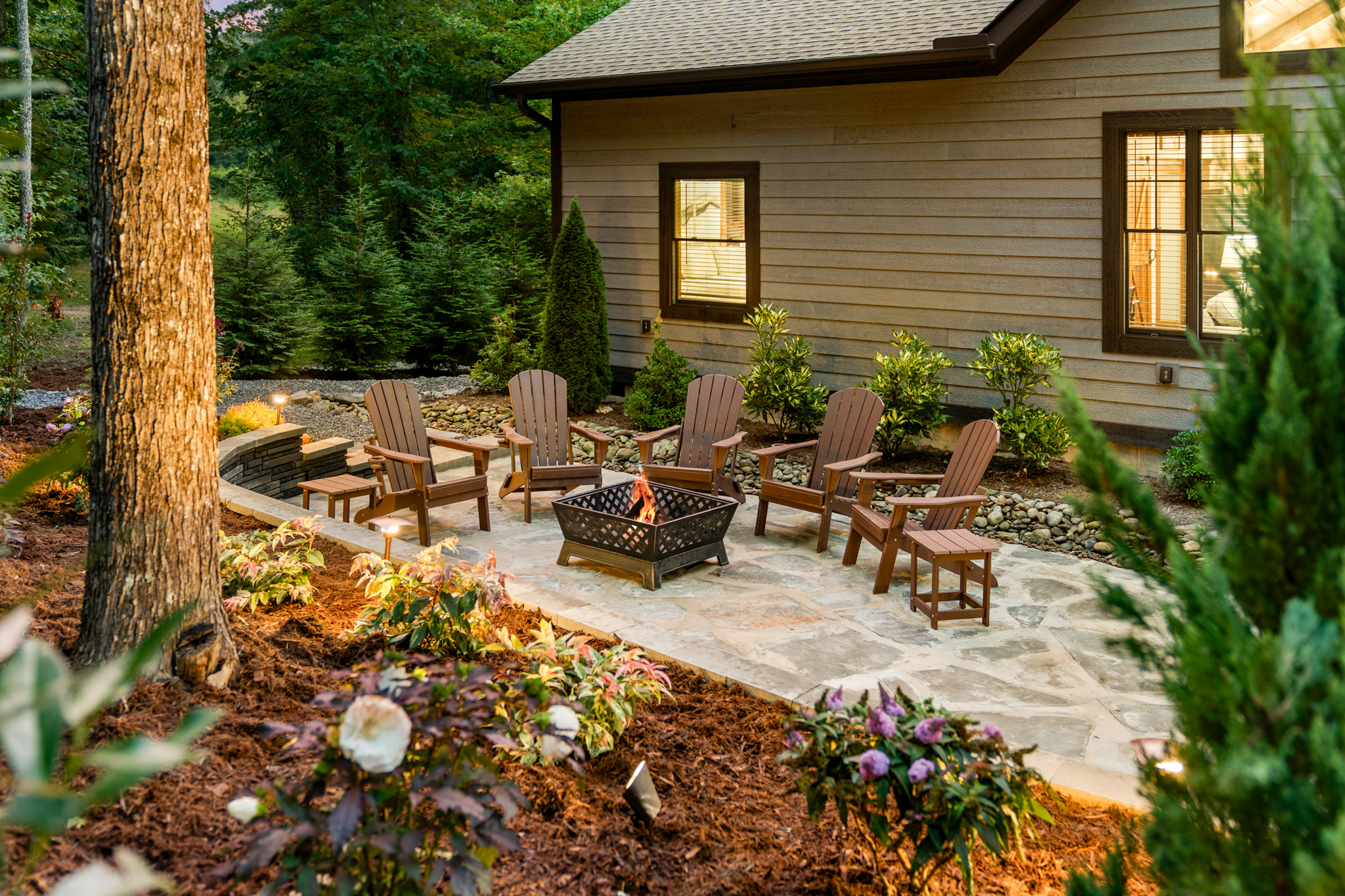 asheville rental cabin, asheville cabin with firepit, luxury cabin with hot tub in asheville